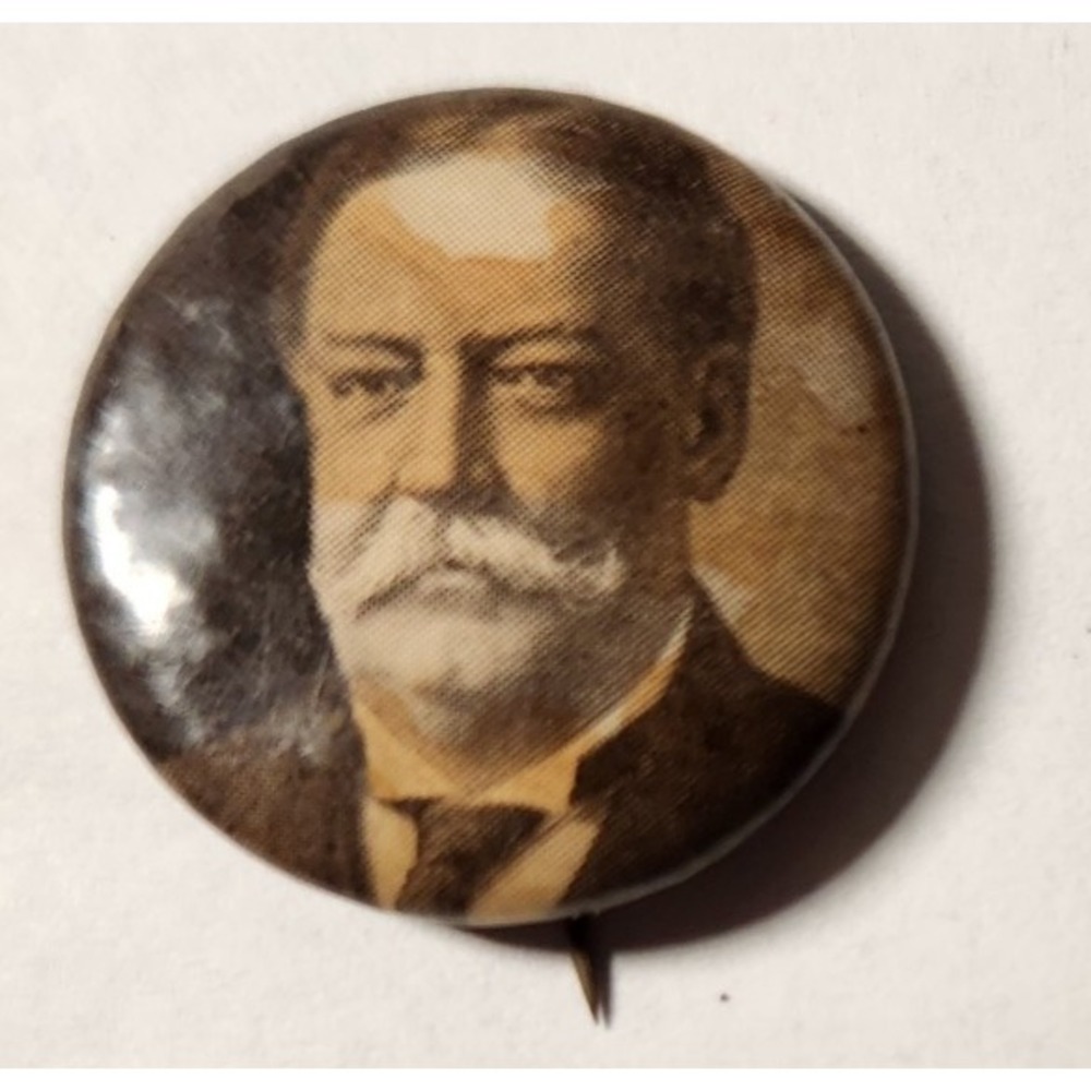 1908 WILLIAM H. TAFT Portrait Whitehead & Hoag Button